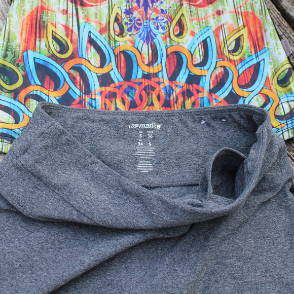 Marika Performance Slim Legging Capri, Gray Small - Picture 6 of 8